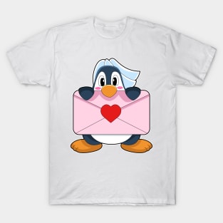 Penguin Bride Letter Wedding T-Shirt